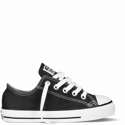 Converse Chuck Taylor All Star Classic Colours Tdlr/Yth Low Tops Kids - Black Shoes (695CELWH)